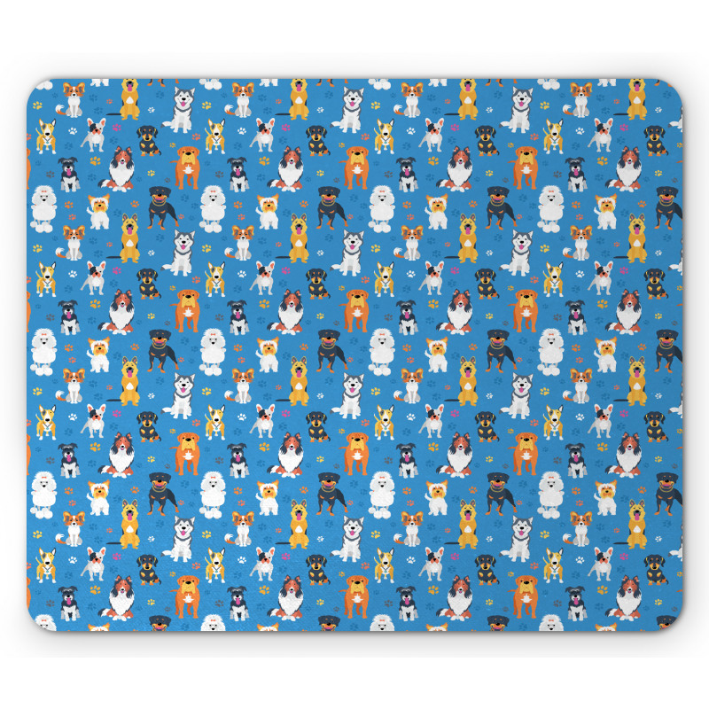 Canine Puppy Joyful Pets Paws Mouse Pad