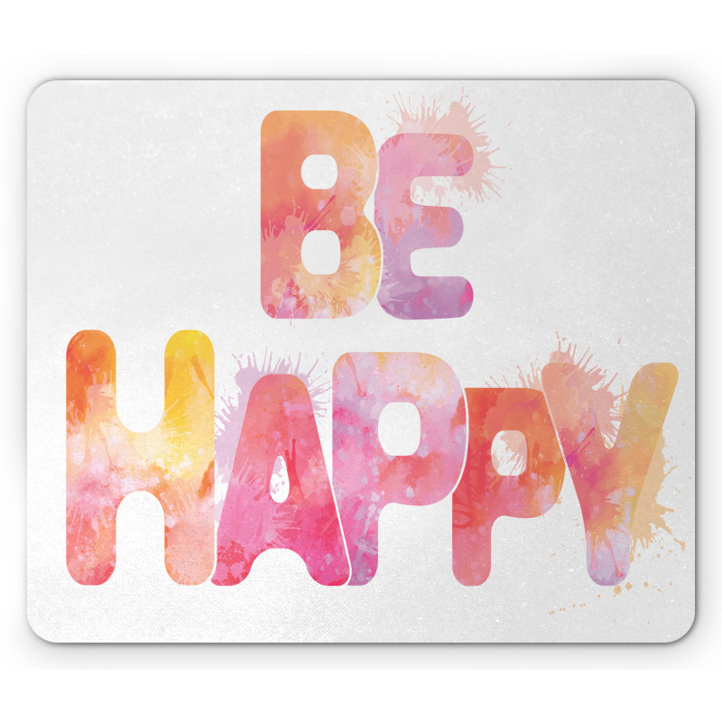 Watercolor Inscription Art Mouse Pad