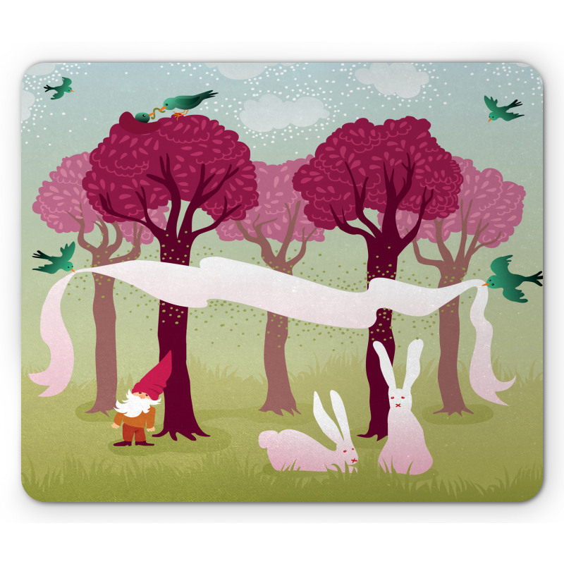 Forest with Pink Trees Mouse Pad