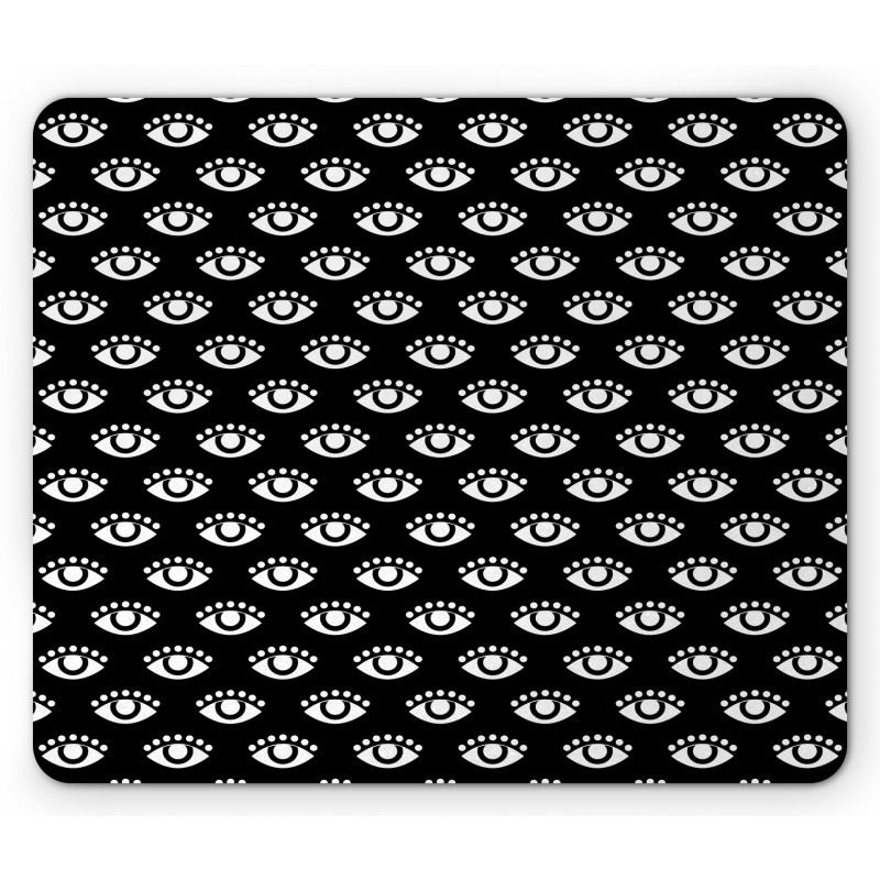 Circles and Ogee Shapes Mouse Pad