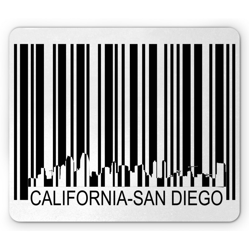 Barcode City Buildings Mouse Pad