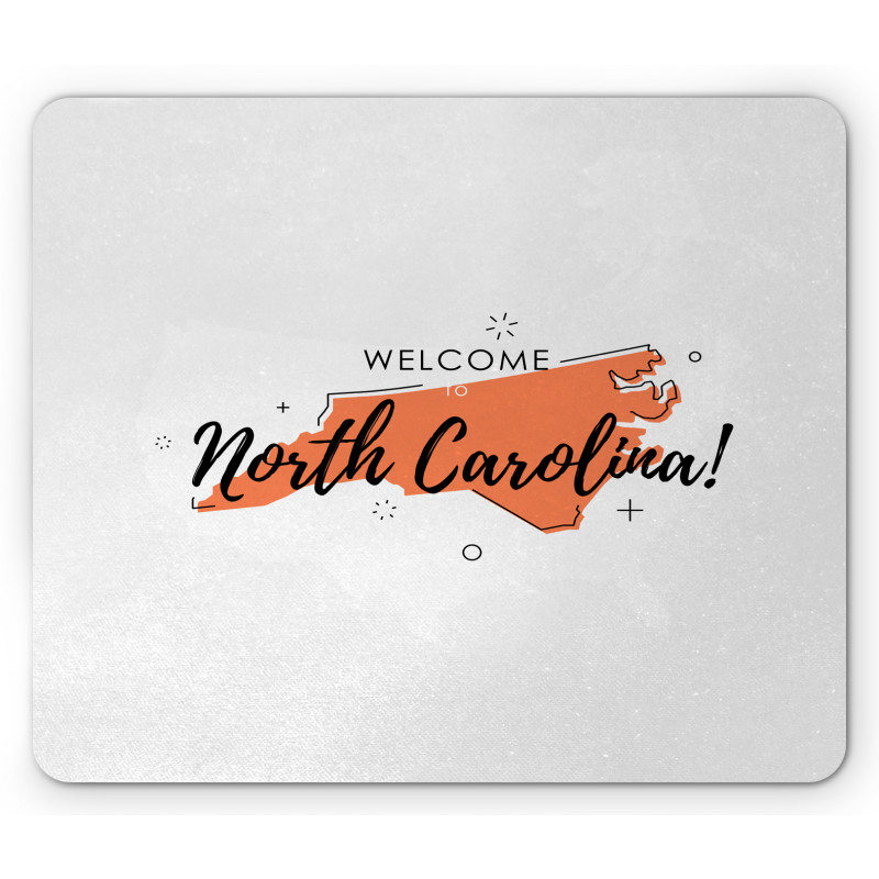 Welcome Sign USA Map Mouse Pad