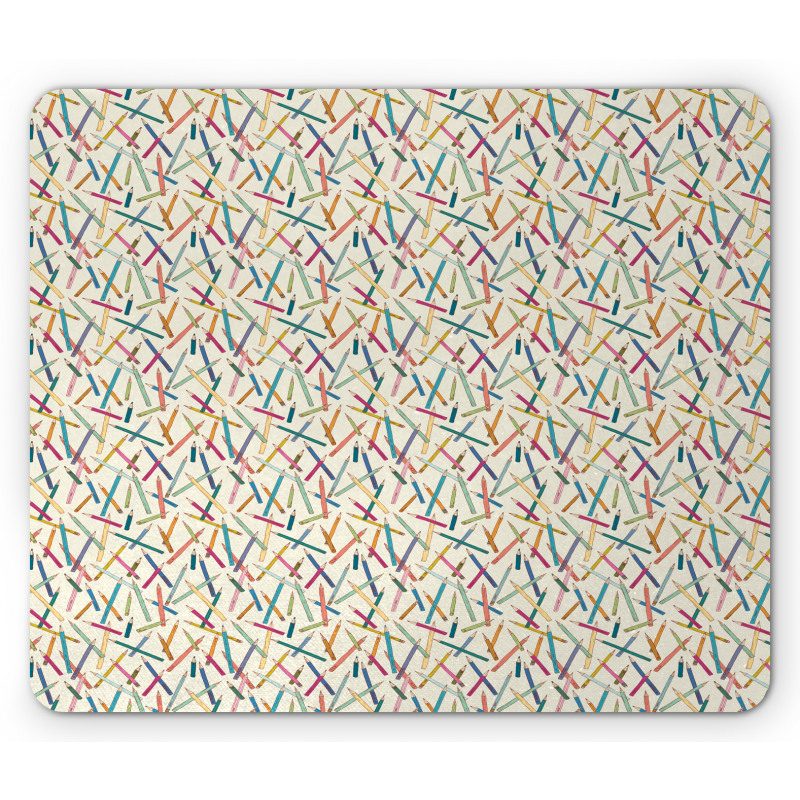 Colorful Comic Pencils Mouse Pad