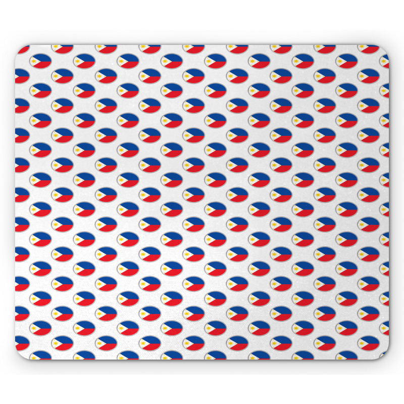 Circles with Flag Mouse Pad