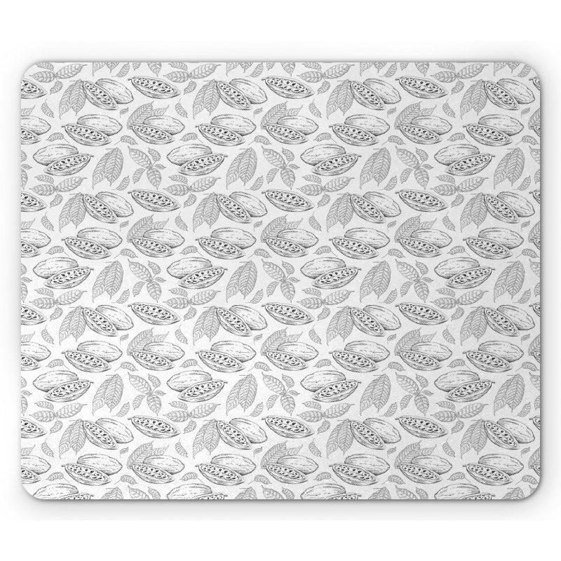 Grunge Sketchy Grey Beans Mouse Pad