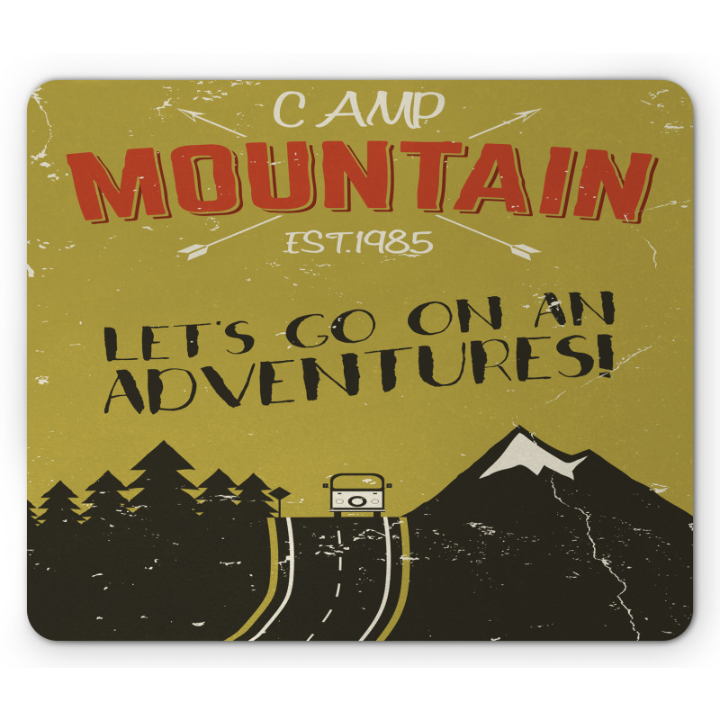 Lets Go on an Adventure Words Mouse Pad