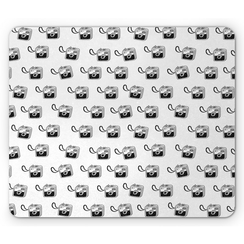 Doodle Retro Photo Devices Mouse Pad