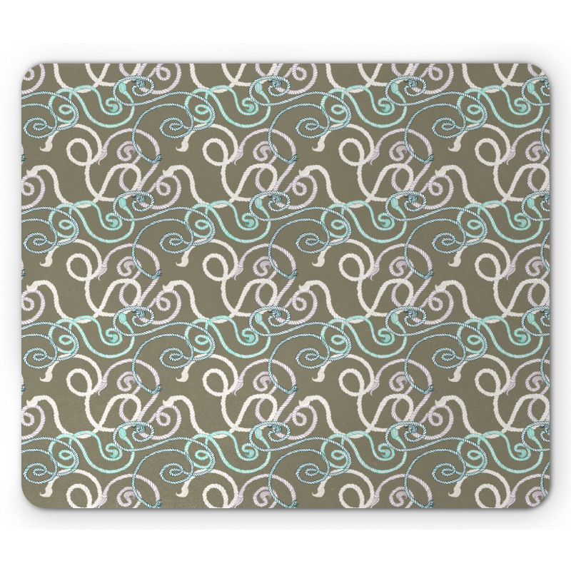 Hand-drawn Style Swirl Ropes Mouse Pad