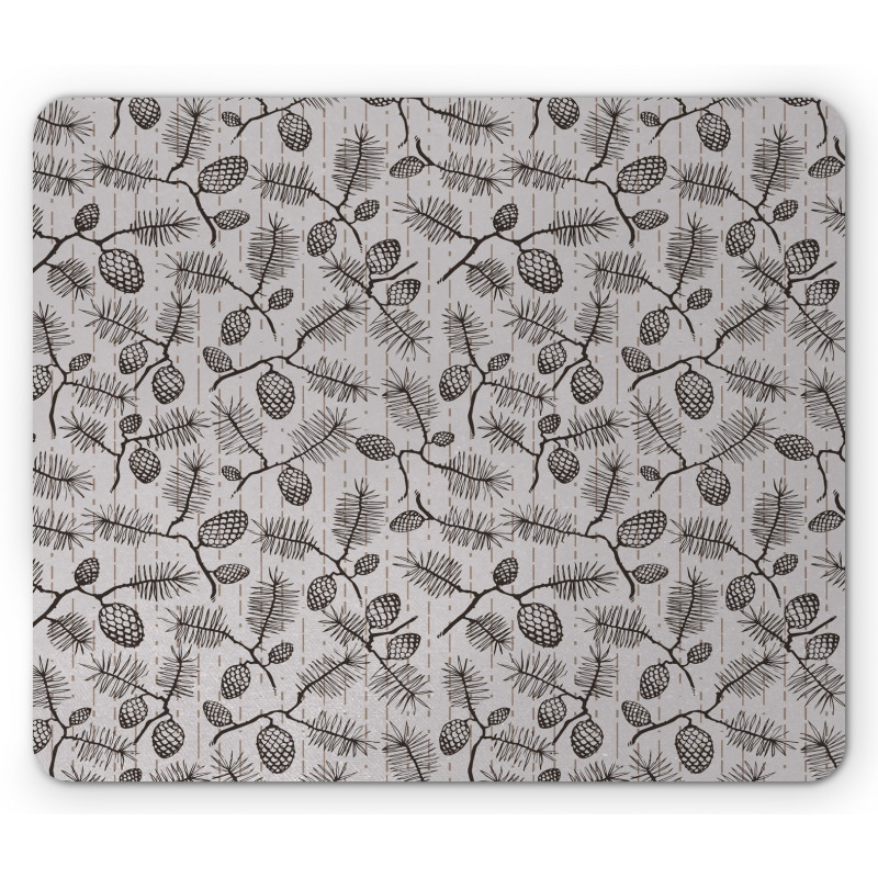 Twigs Spruces Christmas Mouse Pad