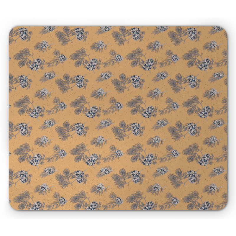 Vintage Style Branches Mouse Pad
