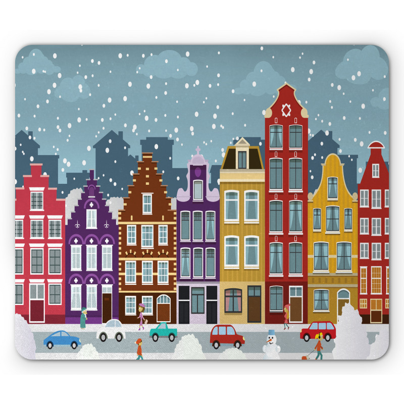 Dutch Town in the Winter Mouse Pad