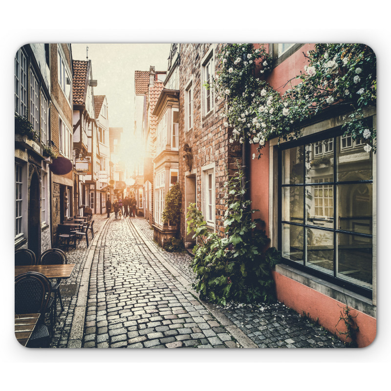 Old Town at Sunset Picture Mouse Pad