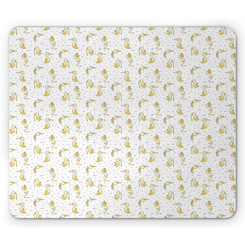 Funny Animals Geometrical Mouse Pad