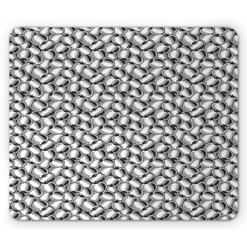 Monochrome Vegetable Pile Mouse Pad