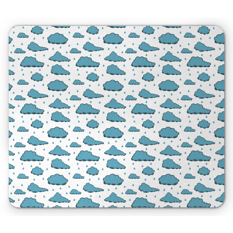 Rain Drops and Clouds Mouse Pad