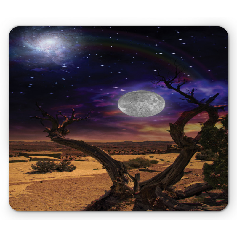 Desert Night Nebula Stars Mouse Pad