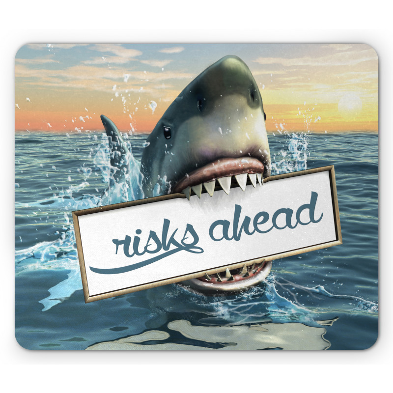 Dangerous Fish Holds Plaque Mouse Pad