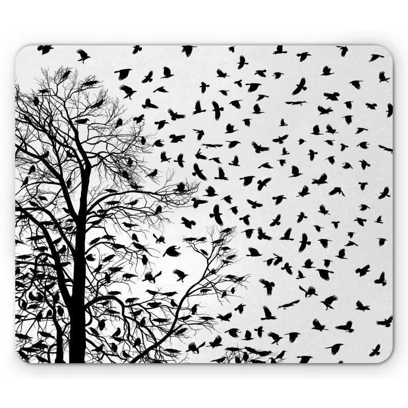 Flying Birds Tree Mouse Pad