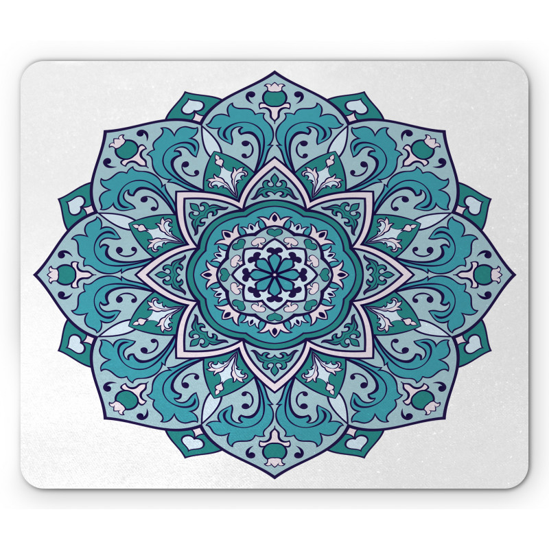 Curly Eastern Flower Mouse Pad