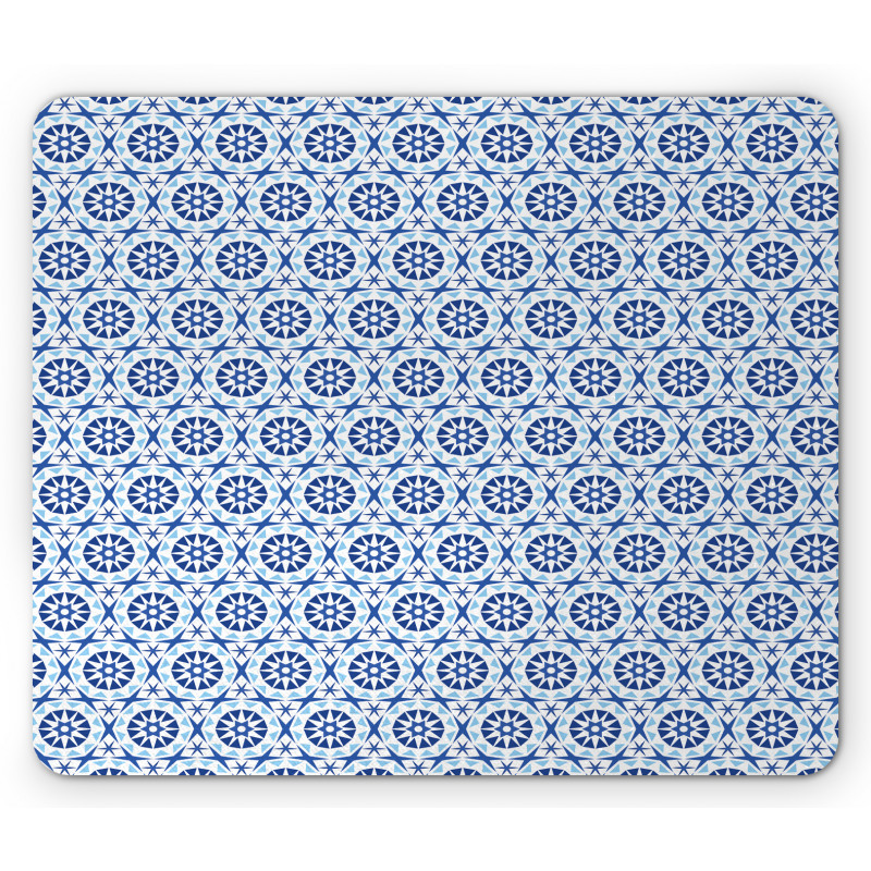 Abstract Flower Motif Mouse Pad