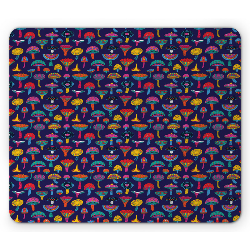 Sixties Inspired Retro Colors Mouse Pad