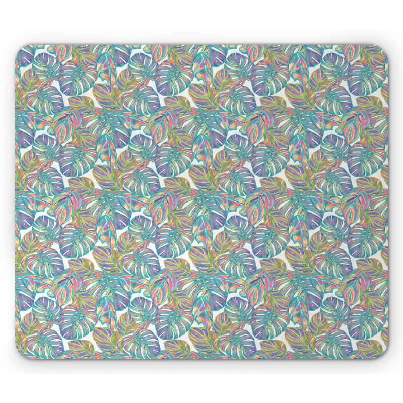 Exotic Monstera Leaf Pattern Mouse Pad