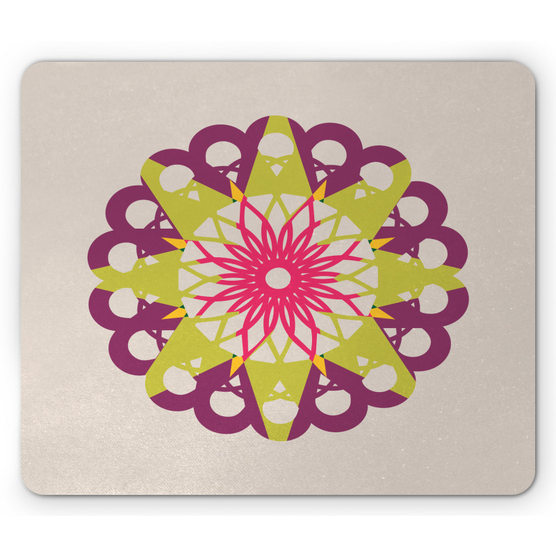 Triangles Half Circles Mouse Pad