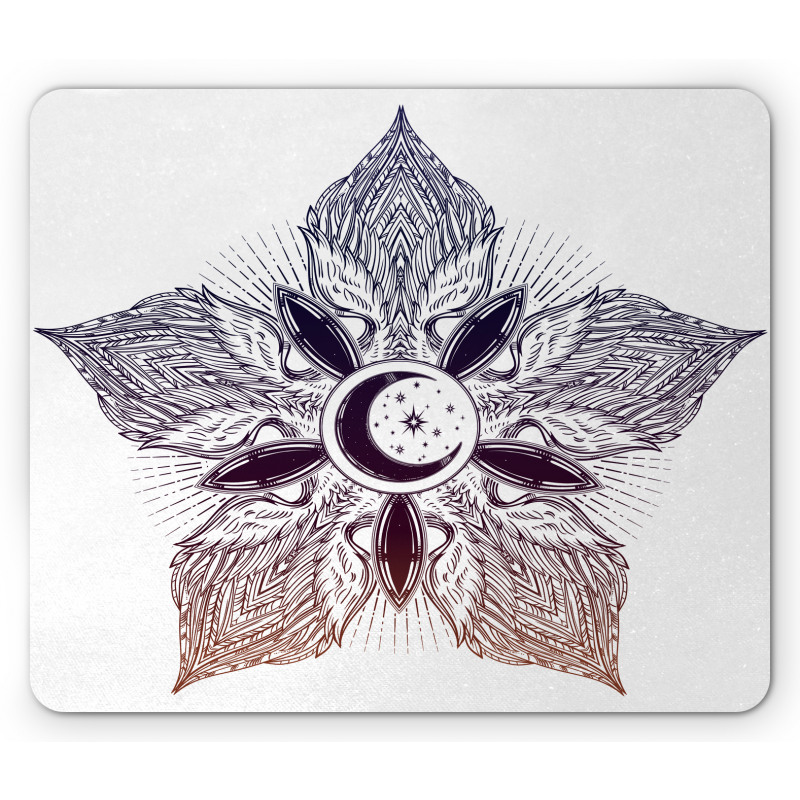 Eastern Feathers Petal Mouse Pad