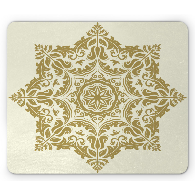 Classical Flower Motif Mouse Pad