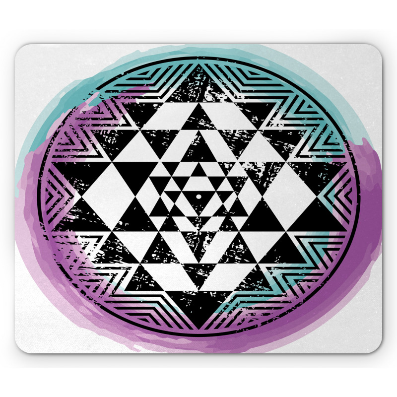 Triangle Watercolors Mouse Pad