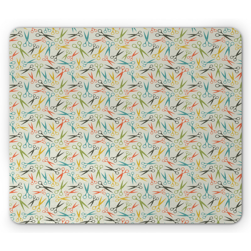 Scattered Scissor Mouse Pad