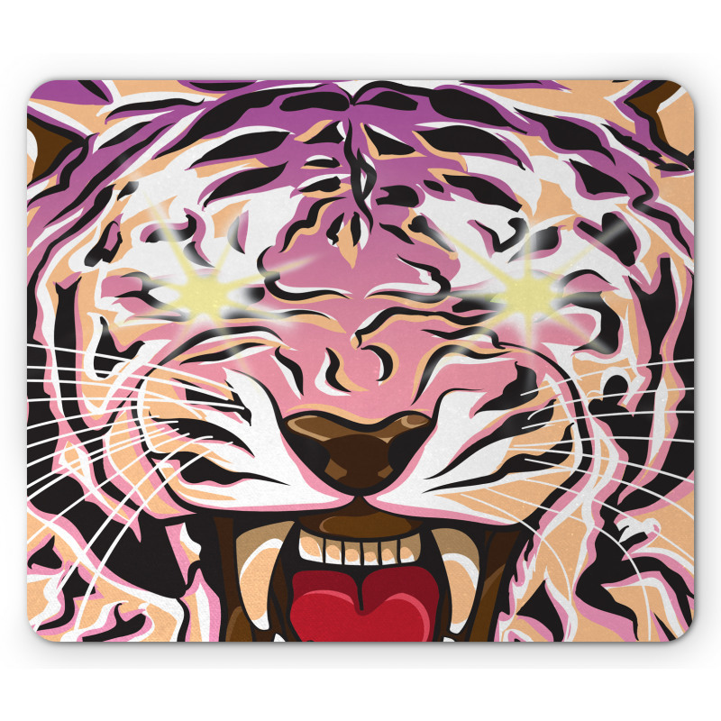 Strong Animal Eyes Mouse Pad