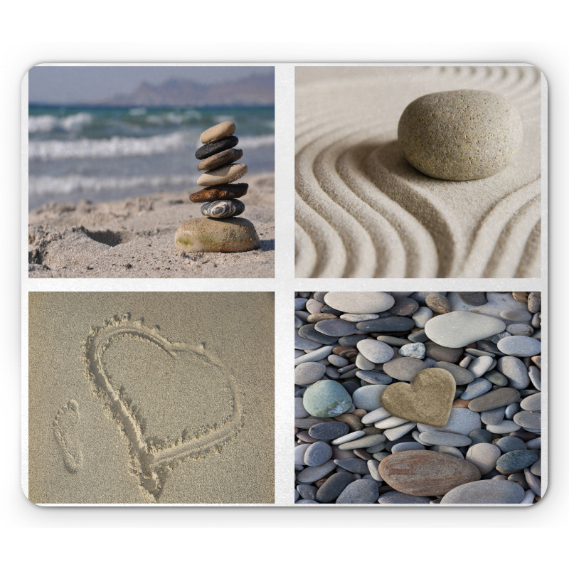 Sand and Pebbles Collage Mouse Pad