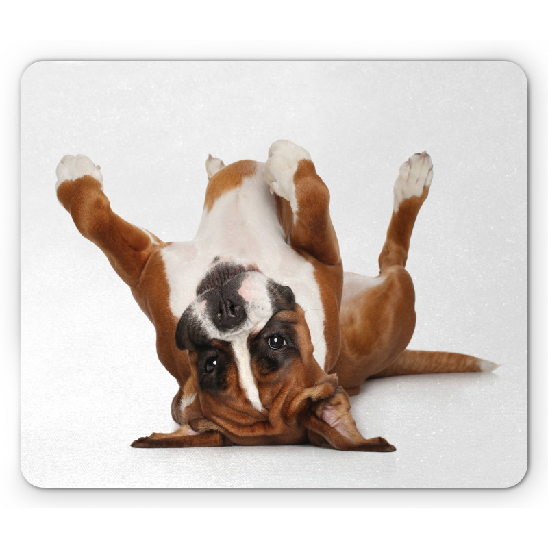 Funny Playful Puppy Image Mouse Pad