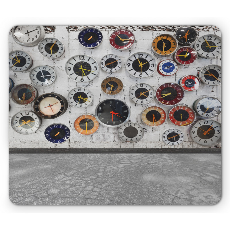 Several Wall Watches Photo Mouse Pad