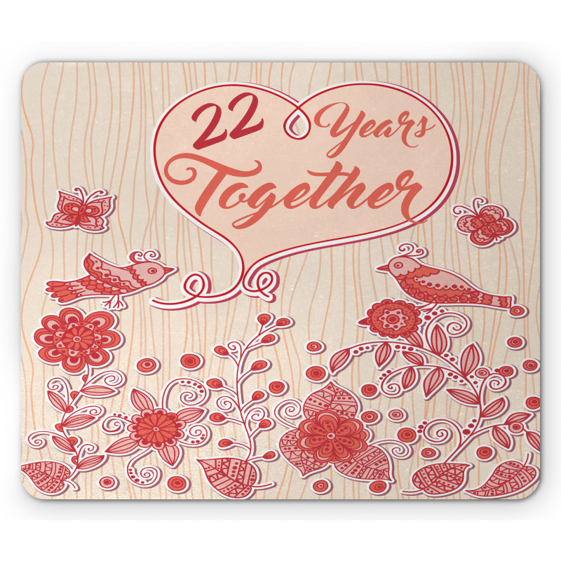 22 Years Together Birds Mouse Pad