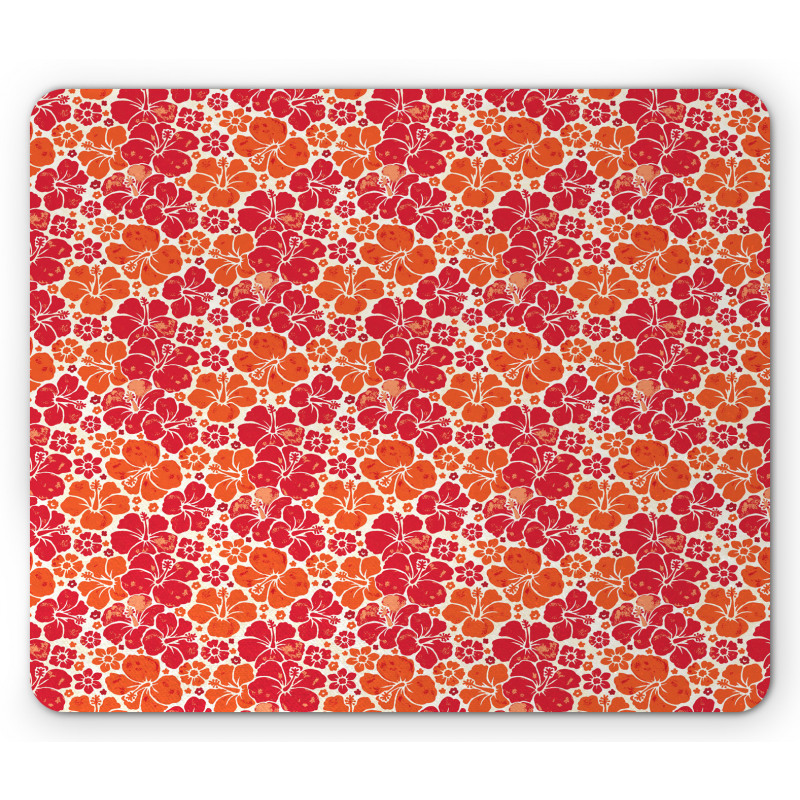 Grunge Petal Silhouettes Mouse Pad