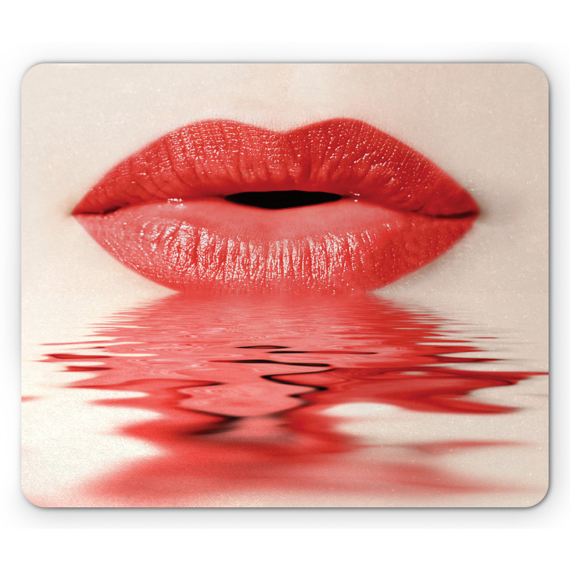 Female Blowing Kisses Mouse Pad