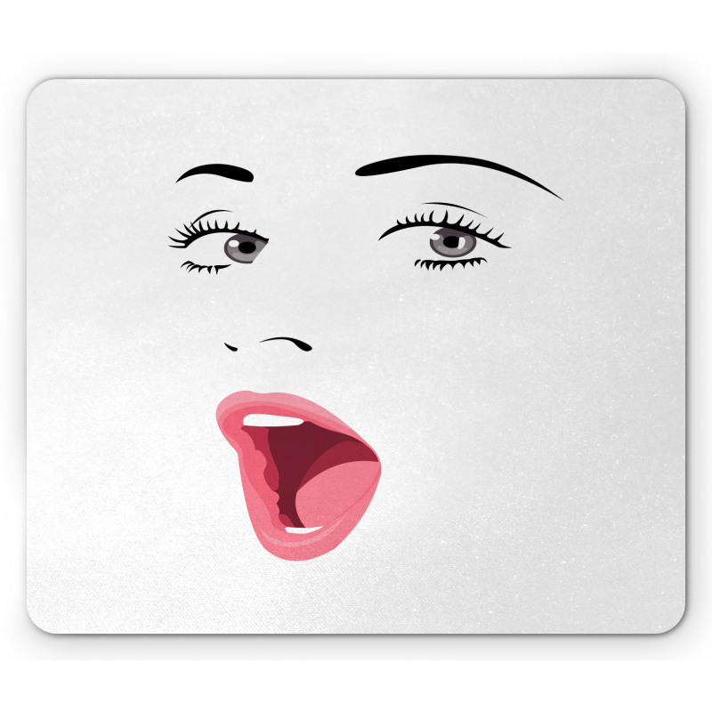 Surprised Facial Expression Mouse Pad