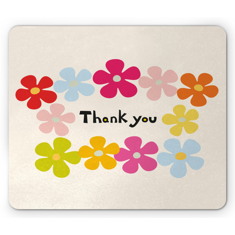 Simple Colorful Flowers Mouse Pad