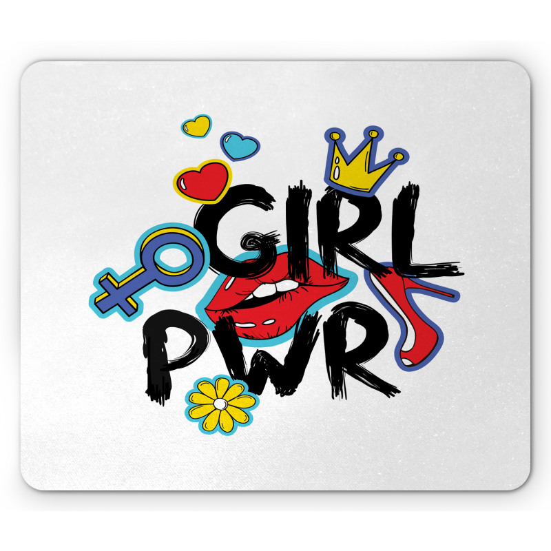 Girl Power with a Crown Mouse Pad
