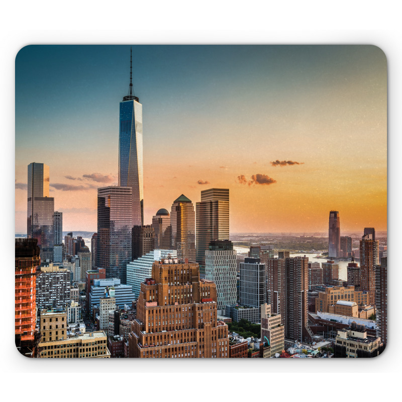 Sunset Manhattan Skyline Mouse Pad