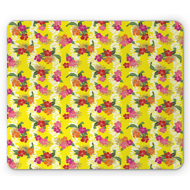 Tropical Flowers Art Mouse Pad