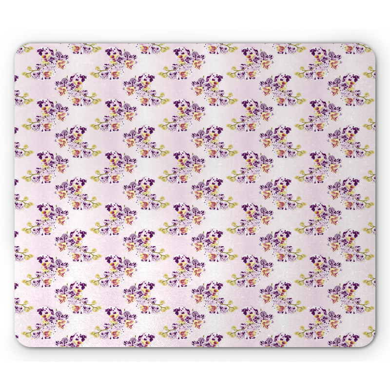 Oriental Flowers Ombre Mouse Pad