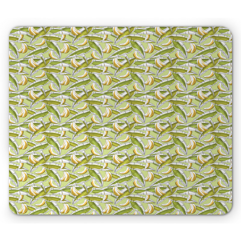 Tropical Fruit with Leaves Mouse Pad