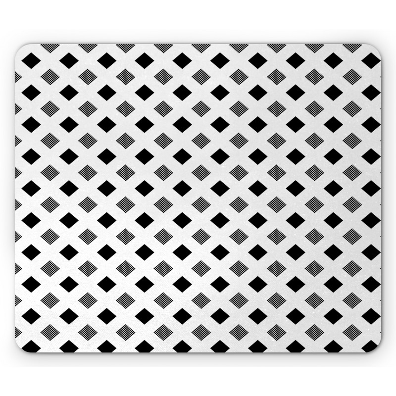 Minimalist Style Squares Mouse Pad