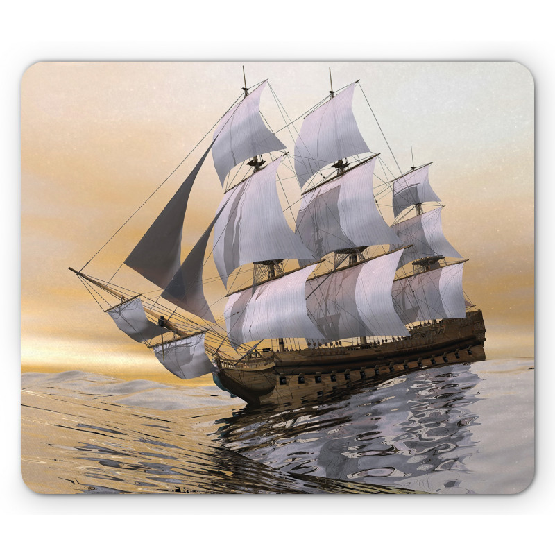 Ship Sailing on Ocean Mouse Pad