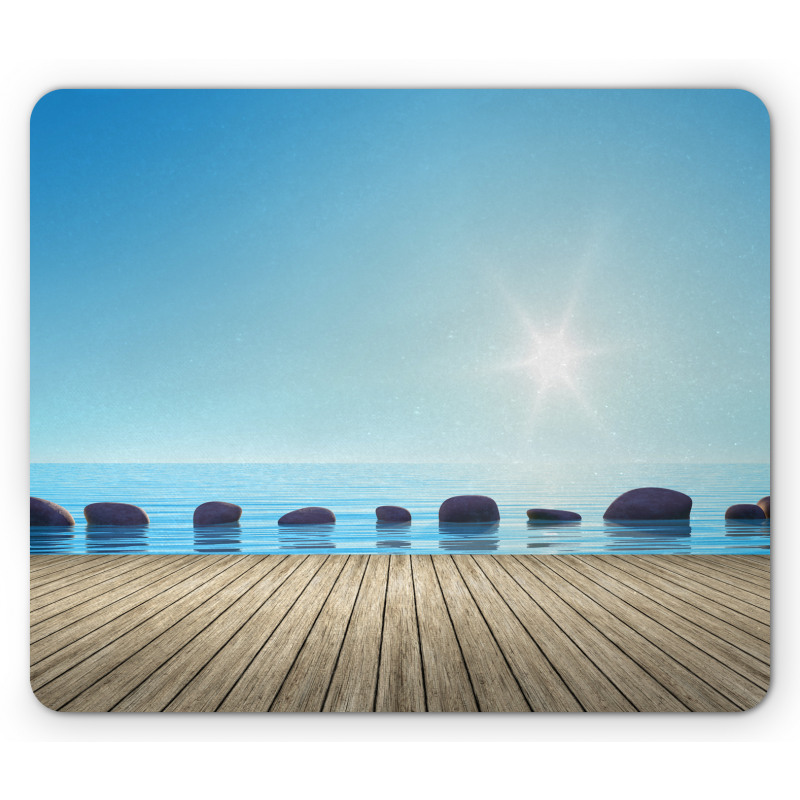 Sky Pier Calm Water Stones Mouse Pad