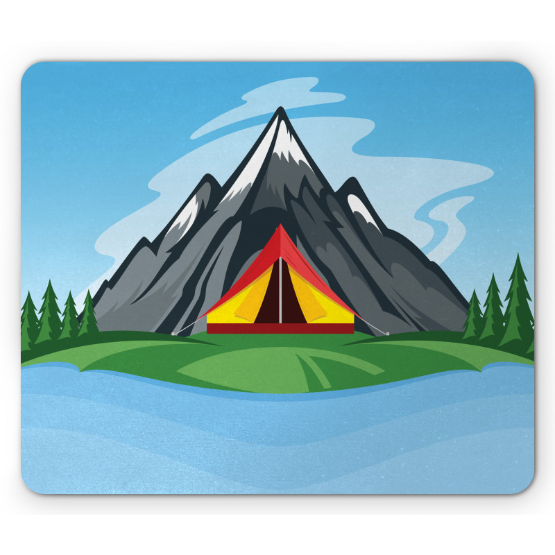 Camping Cartoon Mouse Pad