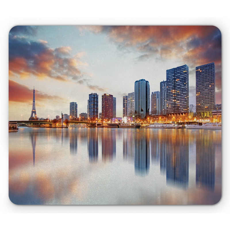 Buildings Dawn Reflection Mouse Pad